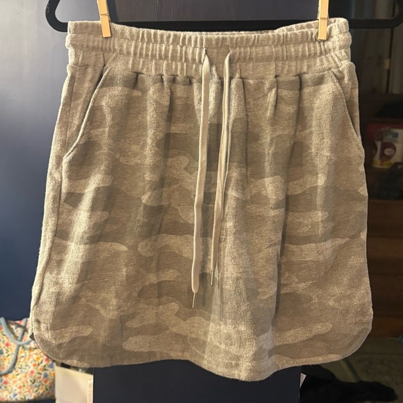 Gray Camouflage Drawstring Skirt - Picture 1 of 1